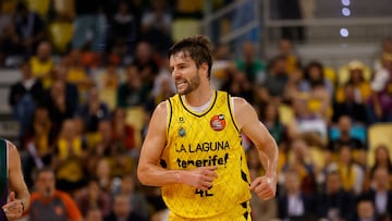 Aaron Doornekamp, ala-pívot de La Laguna Tenerife, durante la Copa del Rey 2025.