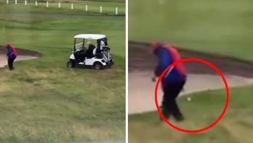 Trump caught on camera cheating at golf in Scotland