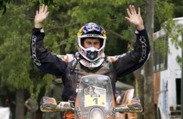 Marc Coma era inmensamente feliz en Baradero, final de la última etapa del Dakar 2015, en el que suma su quinto título tras los logrados en 2006, 2009, 2011 y 2014 