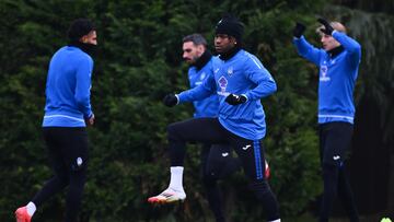 Lookman, en el entrenamiento del Brujas.