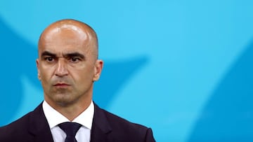El seleccionador de Bélgica, Roberto Martínez, durante el Mundial de Rusia.