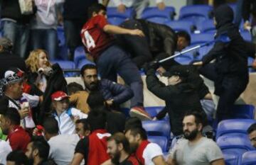 Los incidentes sucedieron antes del comenzar el partido.