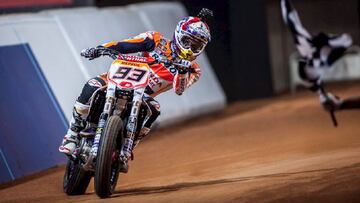 Marc M&aacute;rquez en el Superprestigio Dirt Track de 2015.