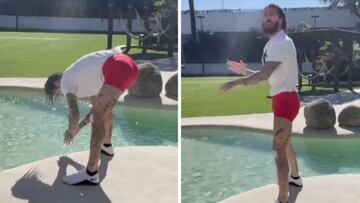 El vídeo de Ramos en modo 'Conan' que está colapsando internet: ojo al momento piscina