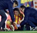 Puyol sigue sin suerte: se retiró lesionado en el minuto 58
