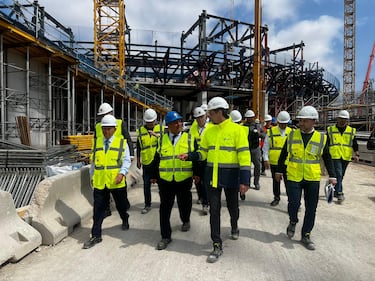 Laporta visita las obras del Spotify Camp Nou