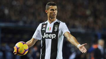 Cristiano Ronaldo, en el partido entre Juventus y Empoli.