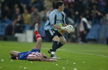 El 17 de abril de 2004 se enfrentaron en el Vicente Calderón. El resultado fue 1-2.