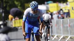 Mende (France), 16/07/2022.- Australian rider Michael Matthews of Team Bikeexchange Jayco in action during the 14th stage of the Tour de France 2022 over 192.5km from Saint-Etienne to Mende, France, 16 July 2022. (Ciclismo, Francia) EFE/EPA/GUILLAUME HORCAJUELO
