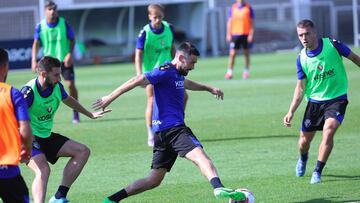 Entrenamiento de Osasuna en Tajonar.