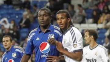 <b>CONCENTRADO. </b>Derik Osede no se relajó ante el Millonarios.