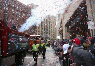 Espectacular recibimiento en las calles de Boston.