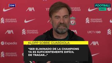 Klopp tira a Guardiola con bala: "Caer eliminado en Champions ya es suficientemente difícil..."