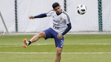 Banega, con Argentina. 