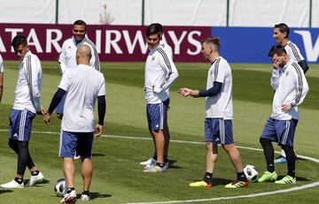 Argentina entrena antes de su debut en el Mundial