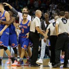 Porzingis, a una décima de su primera canasta ganadora