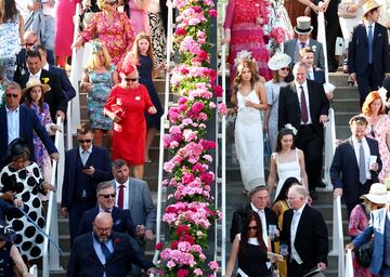 En el hipódromo de Ascot, ciudad al sur de Inglaterra, donde se celebra la tradicional y pintoresca carrera de caballos con la presencia de la familia real británica.