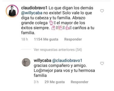 El mensaje de apoyo de Claudio Bravo a Willy Caballero