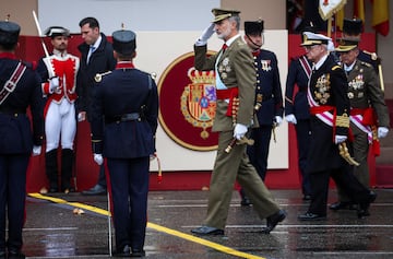 Felipe VI de España durante el Desfile de las Fuerzas Armadas.