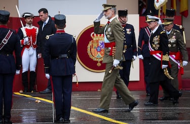 Felipe VI de España durante el Desfile de las Fuerzas Armadas.