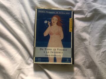 Fueron muchas las novelas de Lucía Etxebarría que marcaron a las jóvenes en el tránsito de los años noventa al 2000. 'Amor, curiosidad, prozac y dudas', 'Beatriz y los cuerpos celestes', 'Nosotras que no somos las demás'... Después vendrían 'Un milagro en equilibrio' (ganadora del Planeta) pero para mí la mejor siempre será ésta: 'De todo lo visible y lo invisible', Premio Primavera de Novela en 2001, la historia de Ruth una directora de cine con Juan, un poeta de Bilbao. Bien escrito, fresco, directo, con eso que a Lucía tan bien se le da: analizar las relaciones de pareja desde el punto de vista de personajes femeninos muy peculiares. 