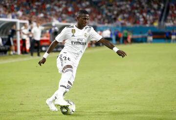 Vinicius makes his first appearance for Real Madrid at the Hard Rock Stadium.