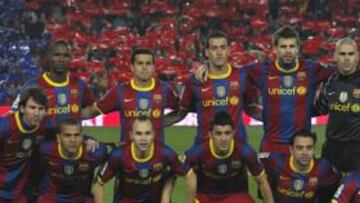 <b>DE MEMORIA. </b>En la foto, el equipo que le metió cinco al Madrid.