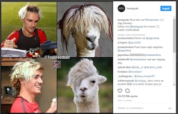 El nuevo look de Griezmann desata los memes en las redes