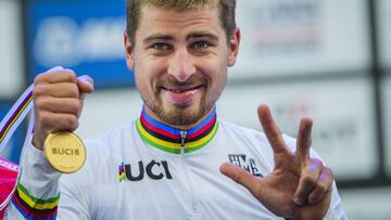 Peter Sagan redonde&oacute; el triple arco&iacute;ris en Bergen.