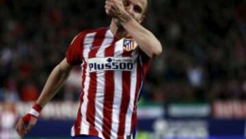 Saúl, tras marcar el 1-0.