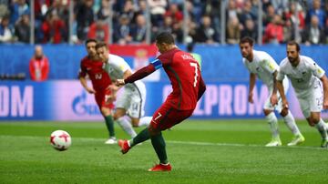 Cristiano Ronaldo marca el 0-1 de penalti. 