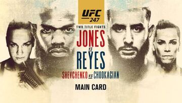 UFC 247: cartelera, horario, TV y c&oacute;mo ver el Jones - Reyes 