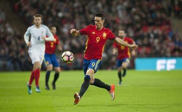 Aduriz durante el Inglaterra-España en Wembley.