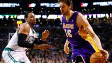 Pau Gasol fue la estrella de los Lakers con 24 puntos y 13 rebotes.