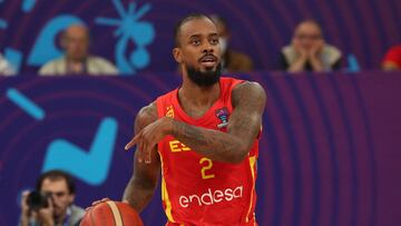 Lorenzo Brown, base de la Selecci¨®n, durante el Eurobasket 2022.