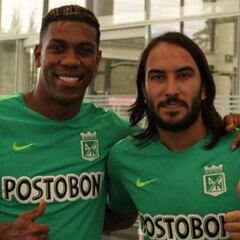 Orlando Berrío y Sebastián Pérez entrenan con Nacional