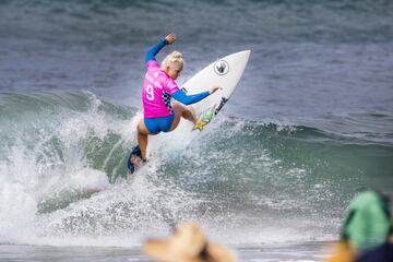 La surfista hawaiana se quedó a las puertas de revalidar el título conseguido en 2016 en Huntington Beach.