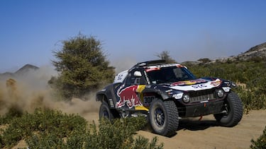 #300 Sainz Carlos (esp), Cruz Lucas (esp), Mini, X-Raid Mini JCW Team, Auto, action during the 1st stage of the Dakar 2021 between Jeddah and Bisha, in Saudi Arabia on January 3, 2021 - Photo Eric Vargiolu / DPPI AFP7 03/01/2021 ONLY FOR USE IN SPAIN