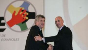 Rubiales, con Ángel María Villar.