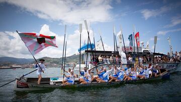 La Donostiarra, con la bandera de ganadores