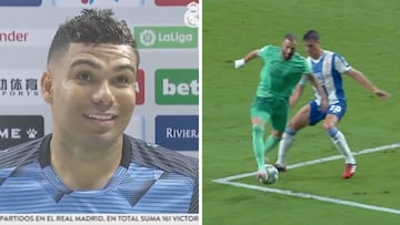 Casemiro sab赤a que participaba en algo hist車rico: atentos a c車mo vivi車 el taconazo de Benzema