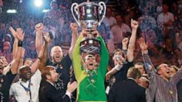 <b>CAMPEONES CONTINENTALES. </b>El Balonmano Ciudad Real, proclamándose campeón de Europa en la temporada 2007-2008.