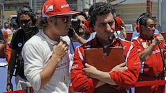 Alonso con Stella en la &eacute;poca de Ferrari.