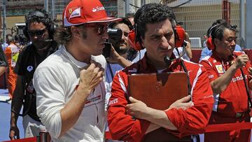 Alonso con Stella en la &eacute;poca de Ferrari.