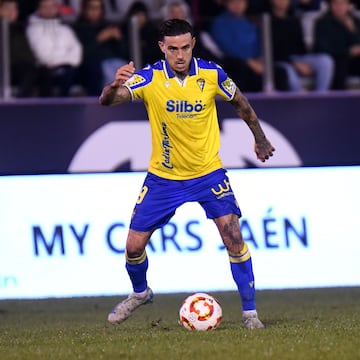 Roger Martí en el encuentro de Copa del Rey frente al Real Jaén. Foto: Cádiz CF.