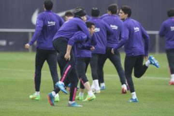 Gran ambiente durante el entrenamiento. 
