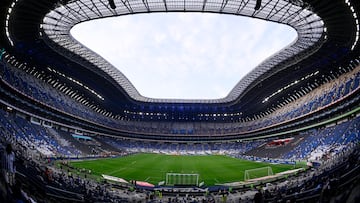 Soccer Football - Liga MX - Play Off - First Round - Monterrey v Pachuca - Estadio BBVA, Monterrey, Mexico - April 27, 2025 General view inside the stadium before the match REUTERS/Cristian De Marchena