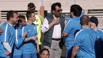 Abdullah Al Thani en el entrenamiento del M´çalaga Genuine.