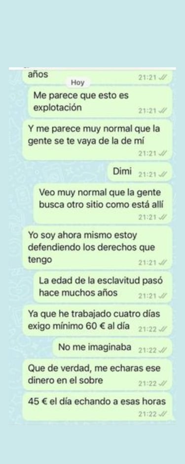 La indignante oferta de trabajo a un camarero: La edad de la esclavitud pas