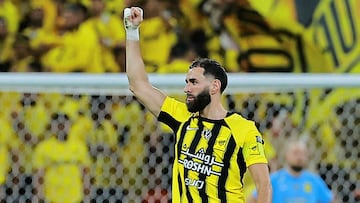 Benzema, autor de un gol en la King's Cup ante Al Qadsiah.